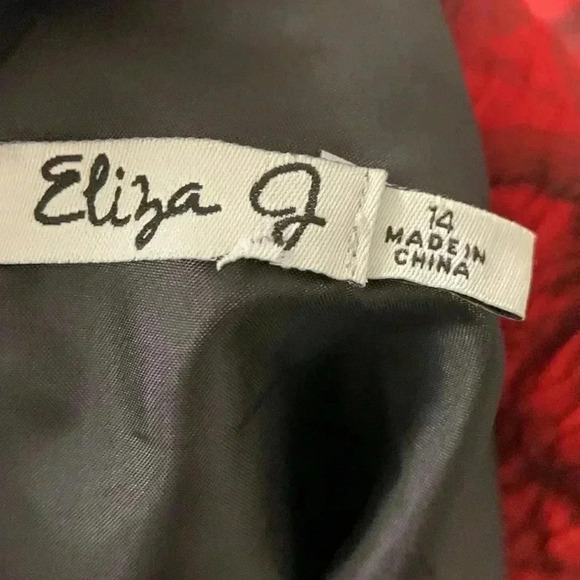 Eliza J Cocktail Xmas Dress, Fit & Flair, Crinoline Skirt, Back Zipper Size 14 - Picture 4 of 7